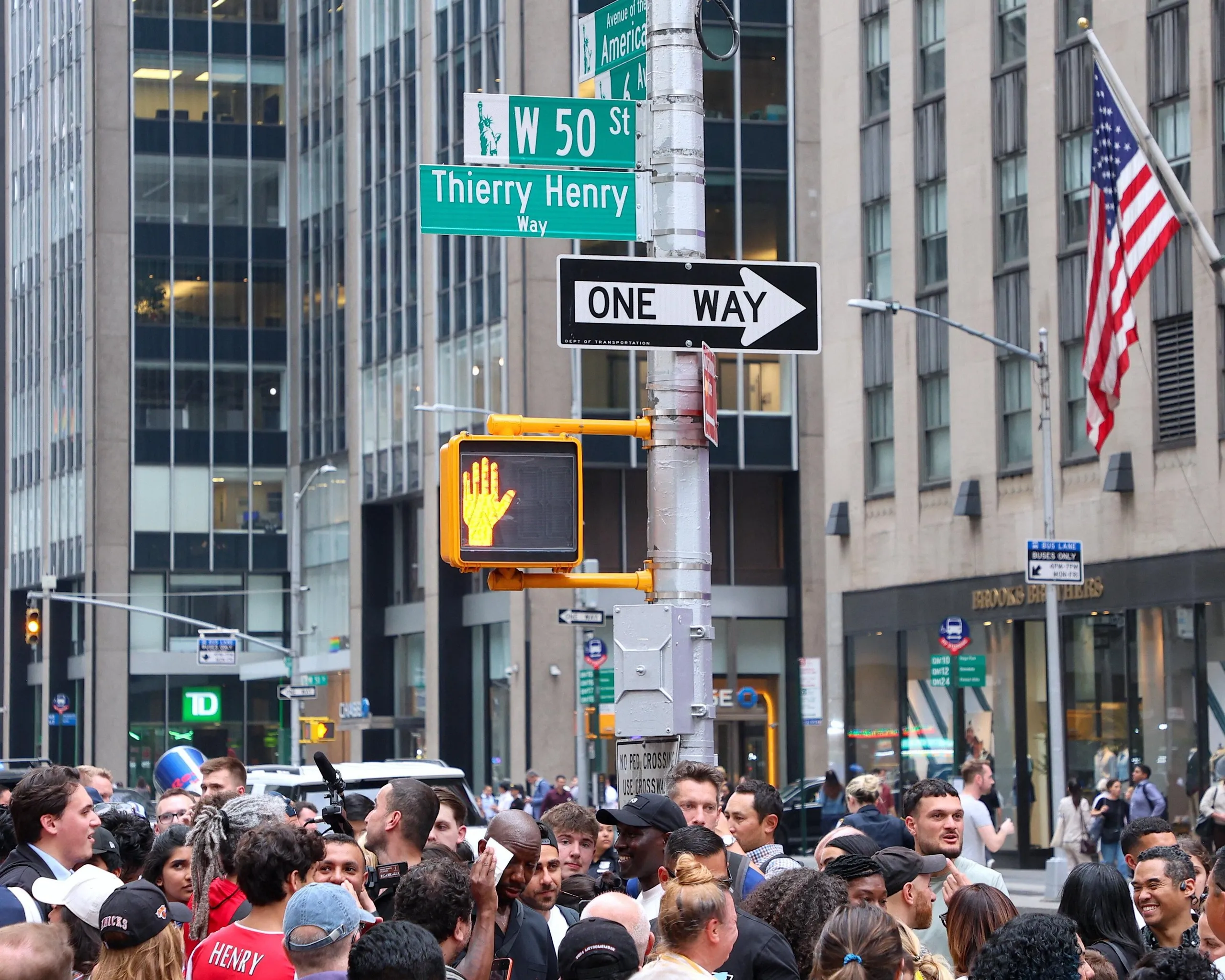 Thierry Henry Way was unveiled next to Radio City Hall in New York City.